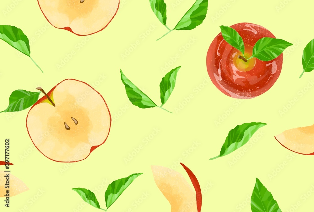 いろんな形のりんごのイラスト いろんな形のりんごのイラスト