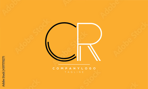 Alphabet letters Initials Monogram logo CR and RC,R and C