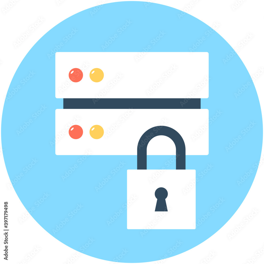 
Server Security Vector Icon
