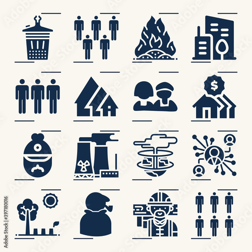 Simple set of homes related filled icons.