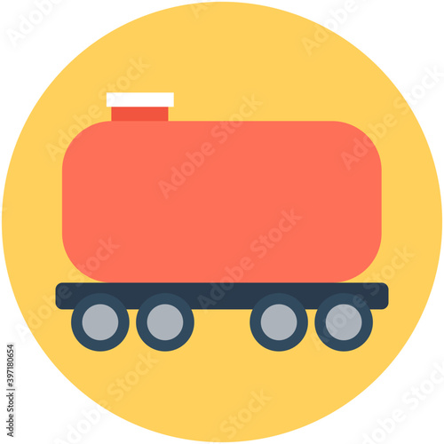 
Fuel Tanker Vector Icon
