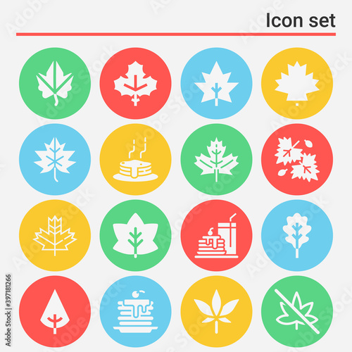 16 pack of definitely  filled web icons set