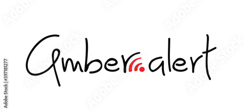 Slogan emergency, Amber Alert warning sign. Emergencies alerts signal. Flat vector attention quote symbol. Save missing children. 