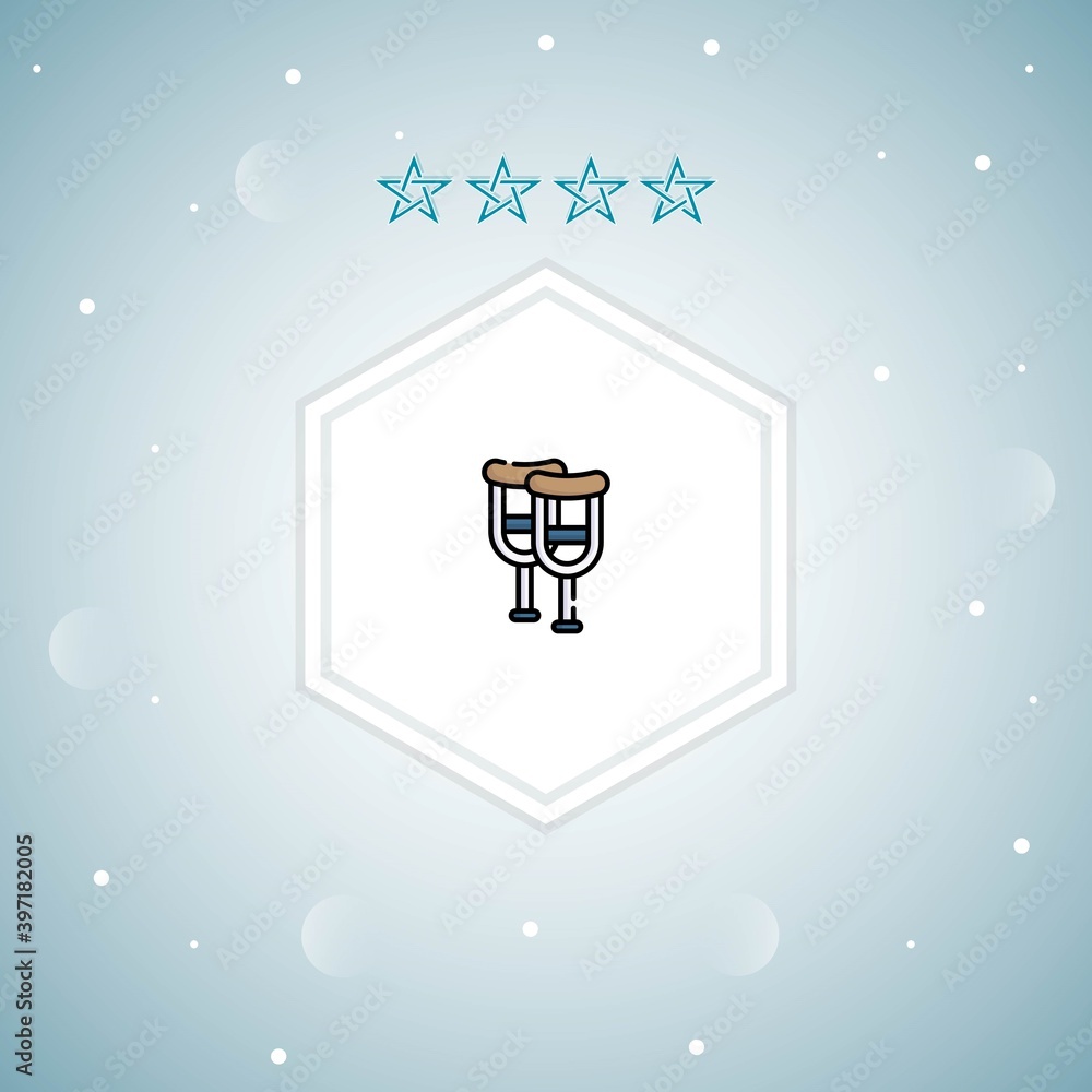crutches vector icon modern crutches vector icon modern