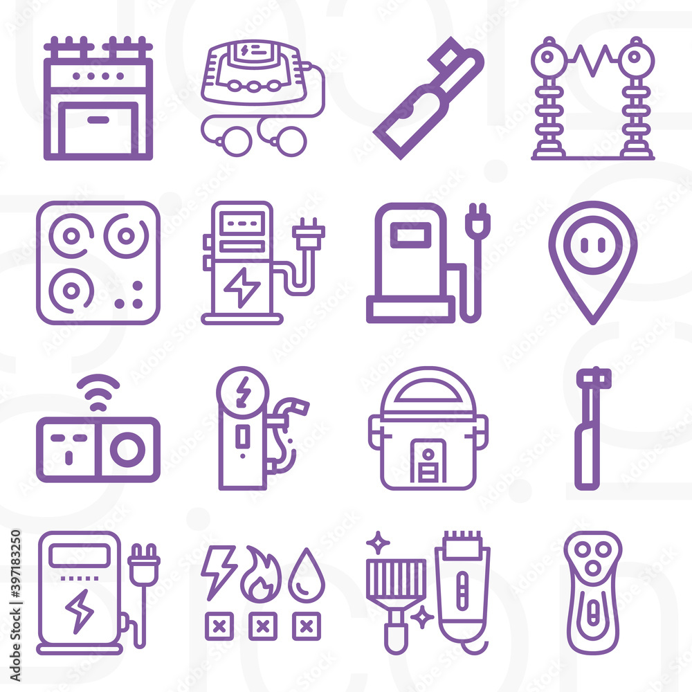16 pack of utilities lineal web icons set 16 pack of utilities lineal web icons set
