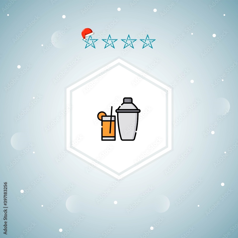     cocktail shaker vector icon modern