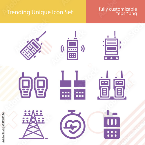Simple set of cardinal number related filled icons.