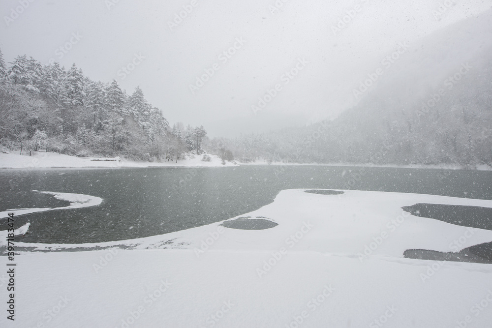 Suluklu Lake is in the district of Bolu in Turkey. ( Winter lake landscape ) Camping area available. Suluklu Lake is in the district of Bolu in Turkey. ( Winter lake landscape ) Camping area available.