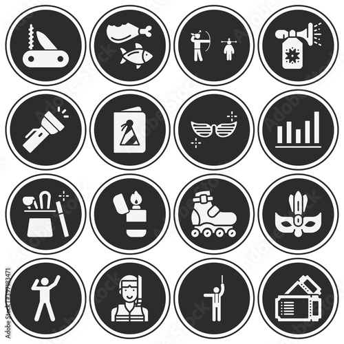 16 pack of receptors  filled web icons set