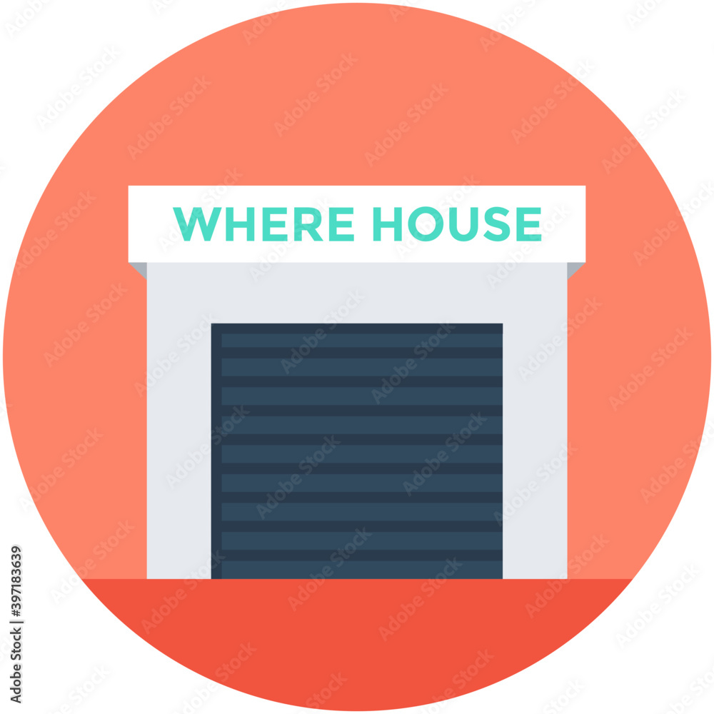 
Warehouse Vector Icon
