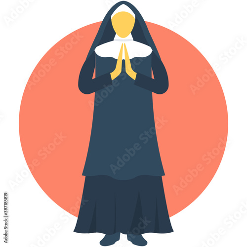 
Nun Vector Icon
