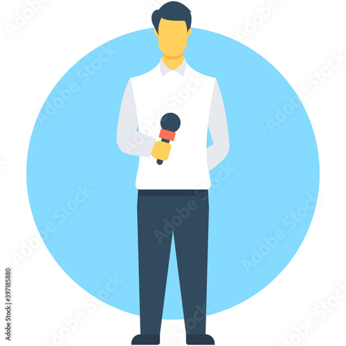 Public Speaker Vector Icon