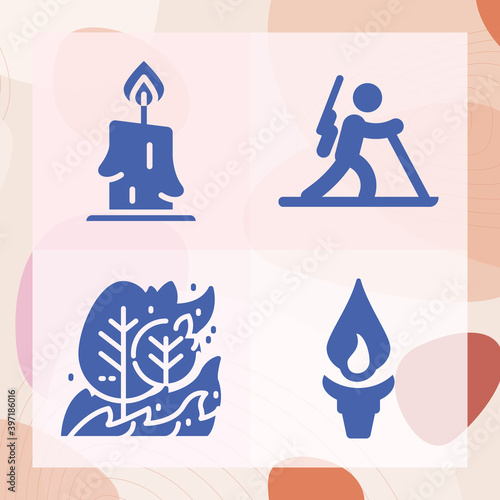 Simple set of torch related filled icons