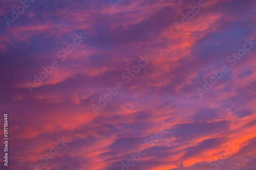 Beautiful colored clouds on the natural background of the sky © strannik_fox