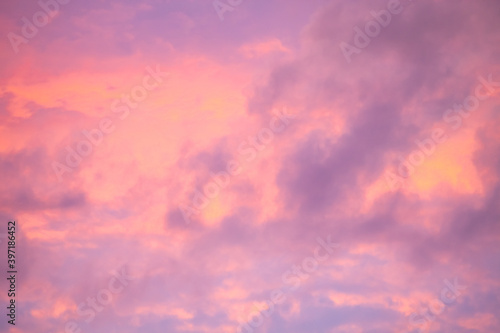 Beautiful colored clouds on the natural background of the sky