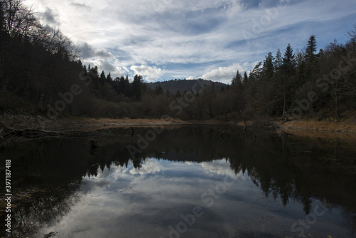 Suluklu Lake is in the district of Bolu in Turkey. ( Autumn lake view ) Camping area available.