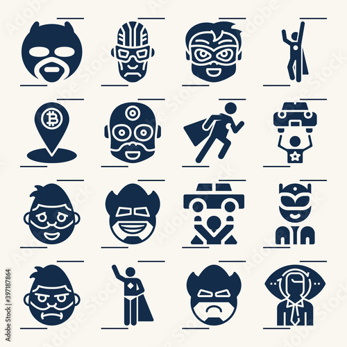 Simple set of rivals related filled icons.