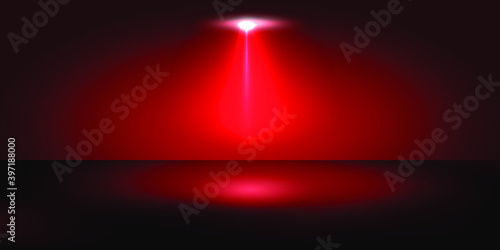 Red spotlight abstract background. Eps10 vector illustration