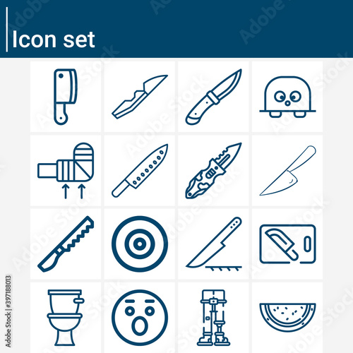 Simple set of wound related lineal icons.