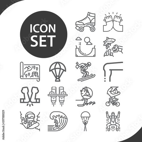 Simple set of flexion related lineal icons.
