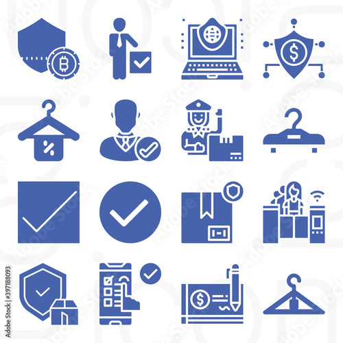 16 pack of insure  filled web icons set