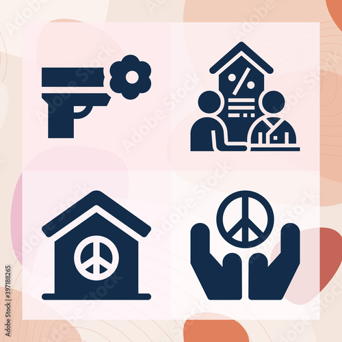 Simple set of treaties related filled icons