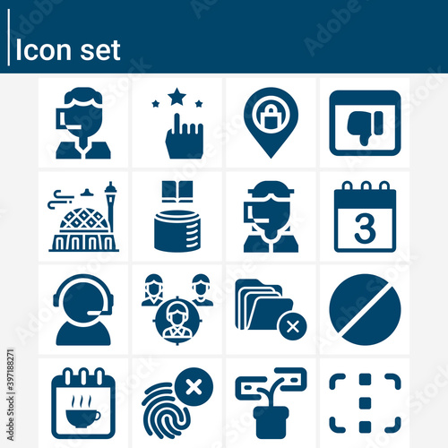 Simple set of recall related filled icons.