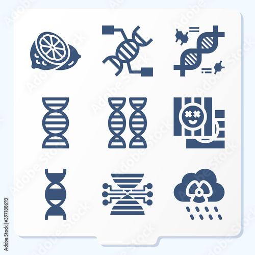 Simple set of 9 icons related to among