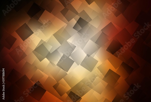Dark Orange vector layout with lines  rectangles.