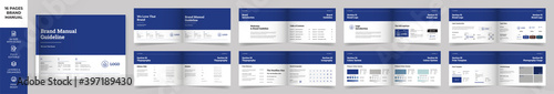 Landscape Brand Manual Template, Simple style and modern layout Brand Style , Brand Book, Brand Identity, Brand Guideline, Guide Book