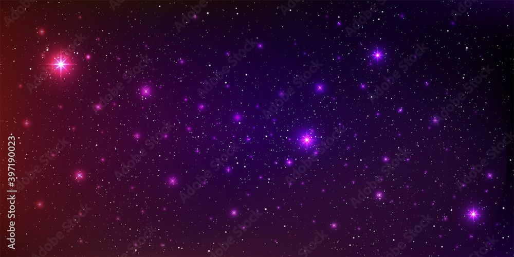 Fototapeta premium Beautiful galaxy background with nebula cosmos stardust and bright shining stars in universe, Vector illustration.
