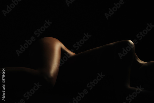 Tablou pe pânză Sexy body nude woman. Naked sensual beautiful girl