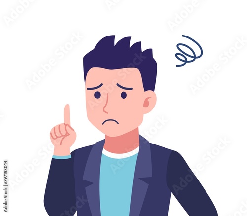 Short-haired man in a dark blue jacket