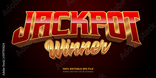 Jackpot winner text style effect