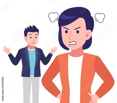 グラフィカルな若い夫婦