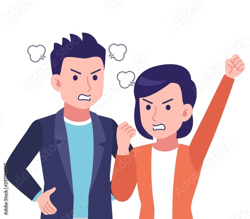 グラフィカルな若い夫婦
