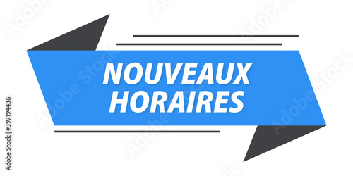 nouveaux horaires bannière bleue