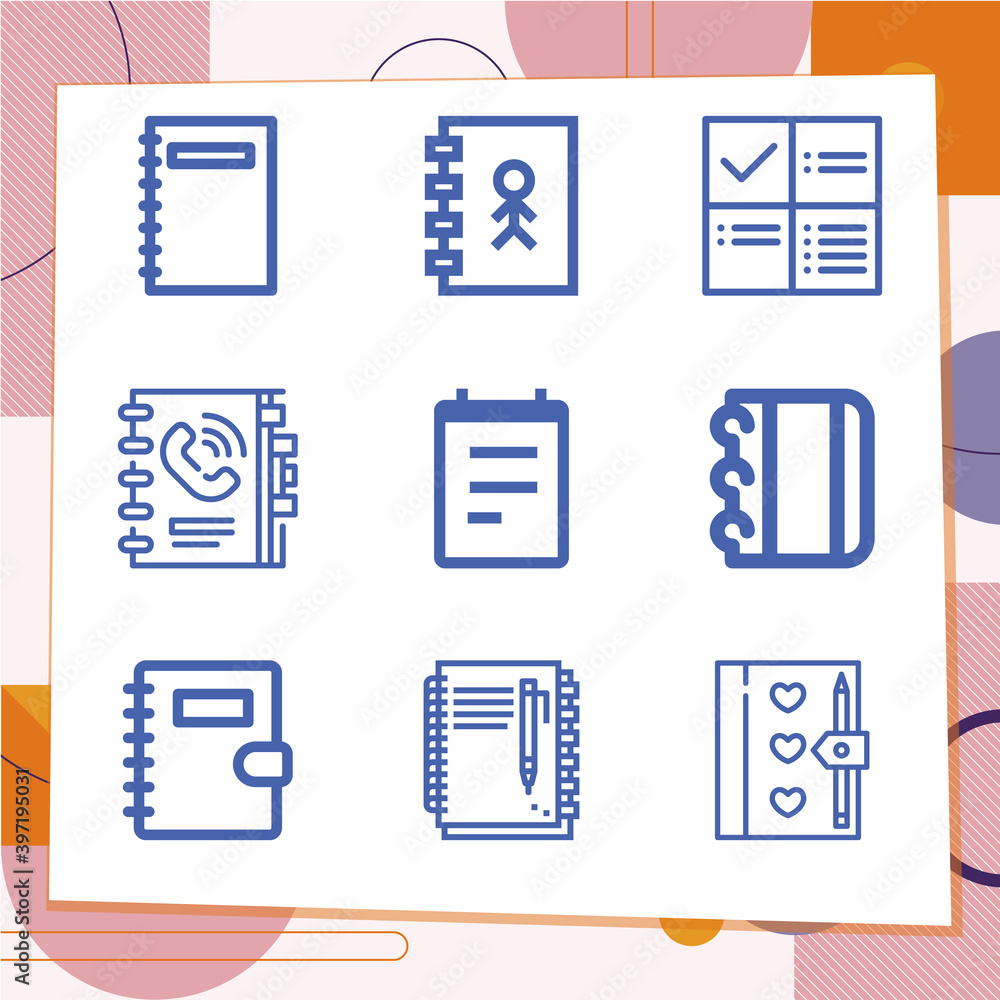 Simple set of 9 icons related to amanda Simple set of 9 icons related to amanda