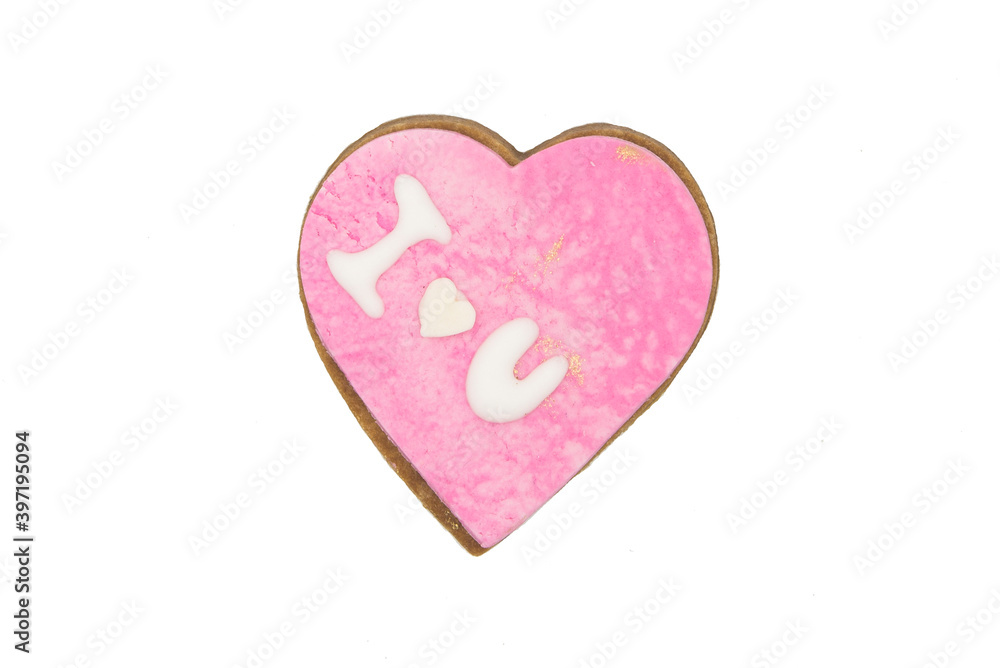 Cookies with heart shape for weddings or valentines day