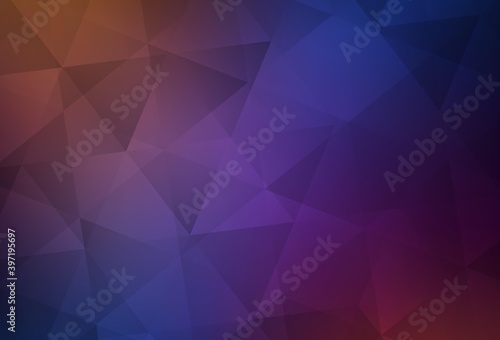 Light Blue, Red vector abstract polygonal background.