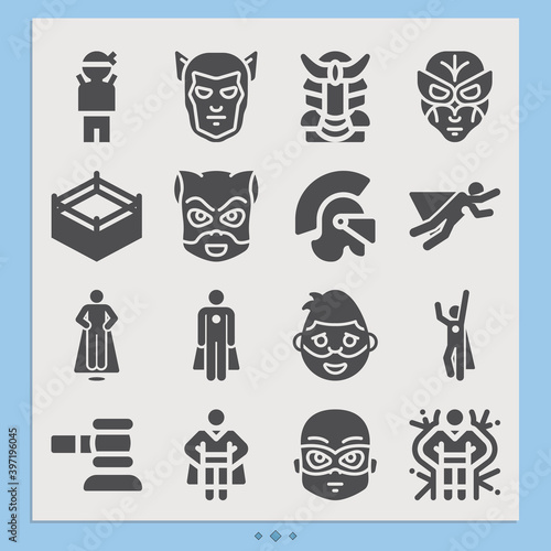 Simple set of fighting related filled icons.