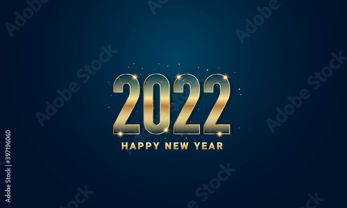 2022 Happy New Year Background Design. Vector Illustration.