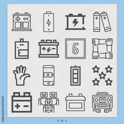 Simple set of squad related lineal icons.