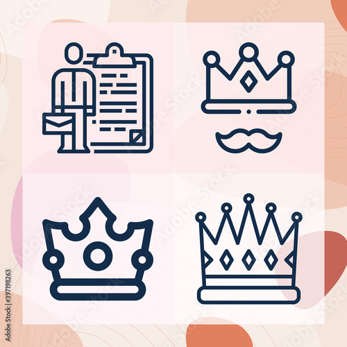 Simple set of prosecutor related lineal icons