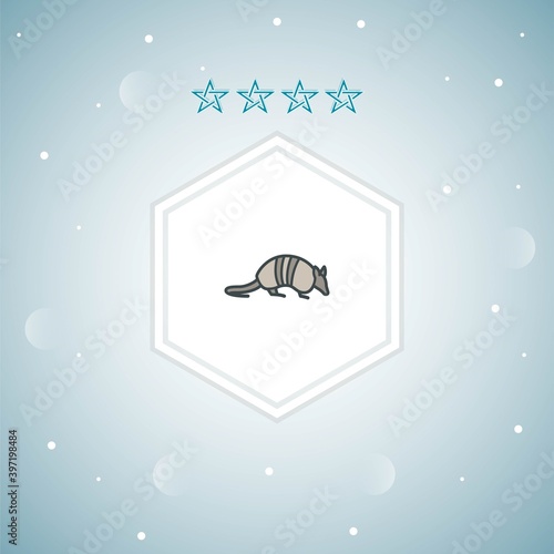 armadillo vector icon moderns