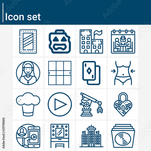 Simple set of little related lineal icons.