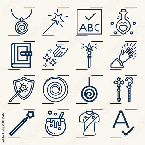 Simple set of bolivia related lineal icons.