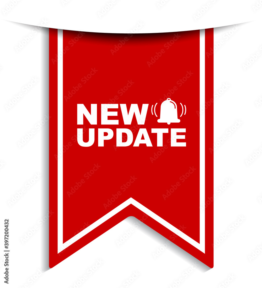 red vector illustration banner new update red vector illustration banner new update