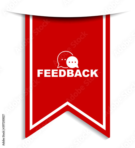 red vector illustration banner feedback