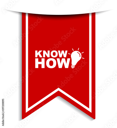 red vector illustration banner know how